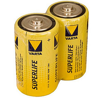 Батарейка Varta R20/2SH (1,5v, солевая) упаковка пленка 2 шт