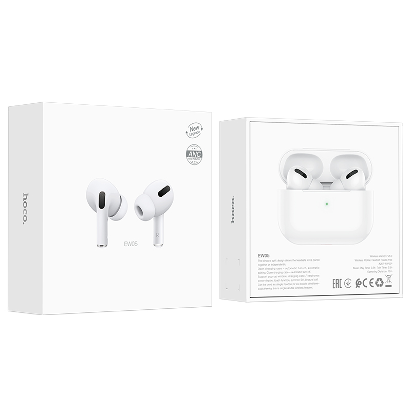 Беспроводные наушники HOCO EW05 Plus Bluetooth с шумоподавлением Original series Wireless, белые
