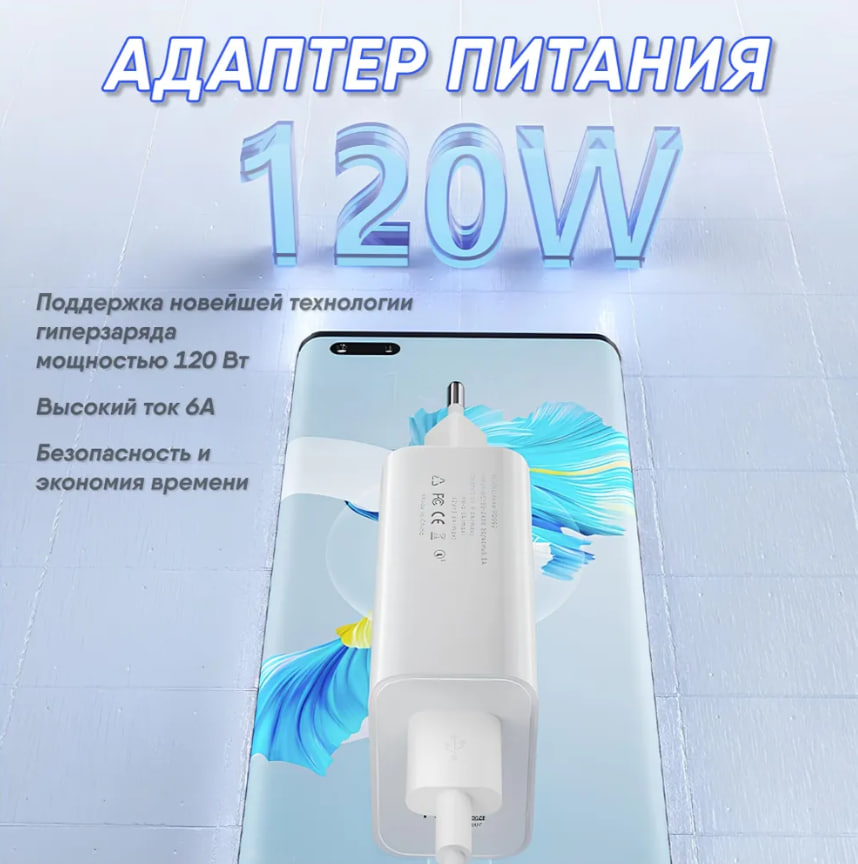 Адаптер питания Xiaomi 120W в комплекте с кабелем OR