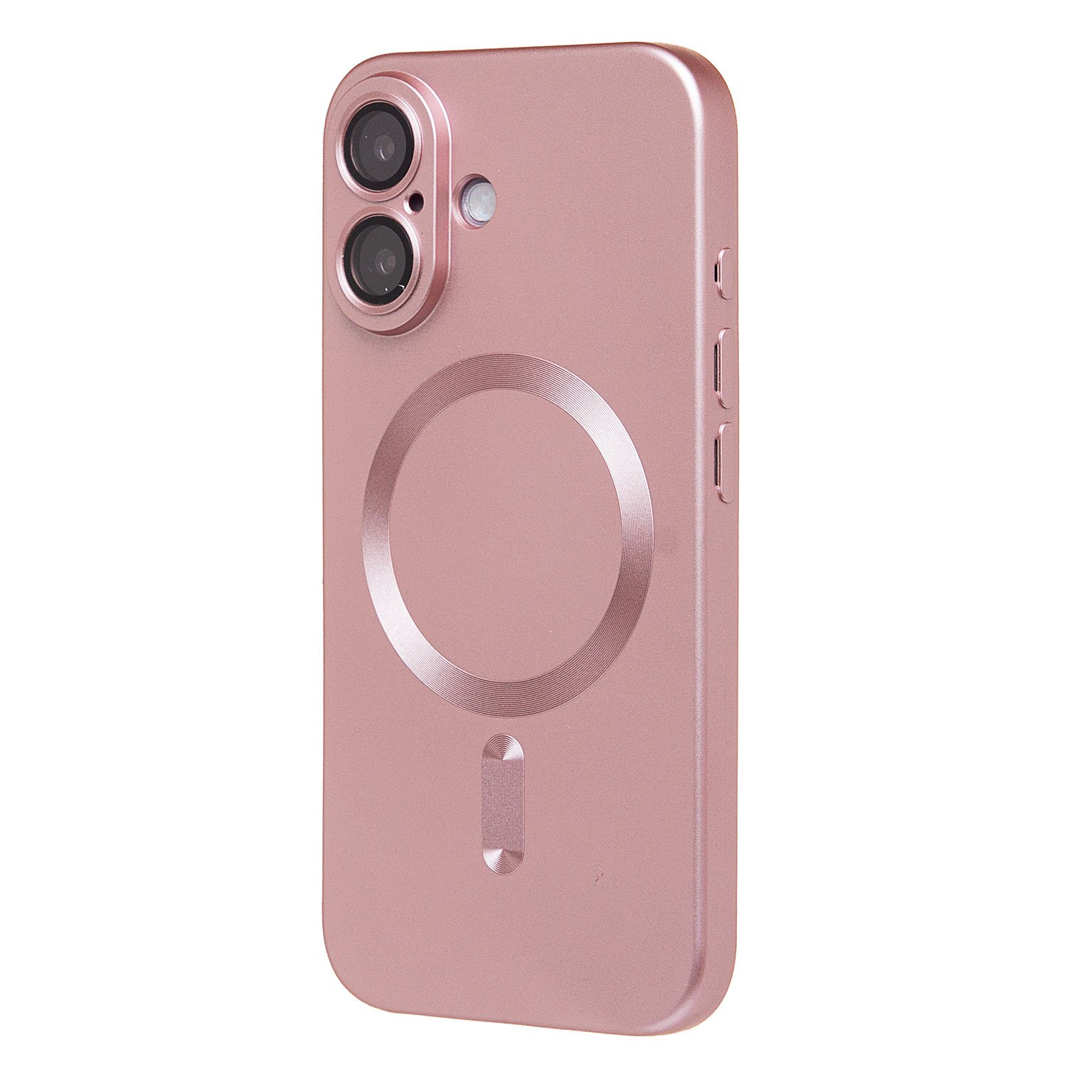 Чехол силиконовый MagSafe Matte iPhone 16, розовый