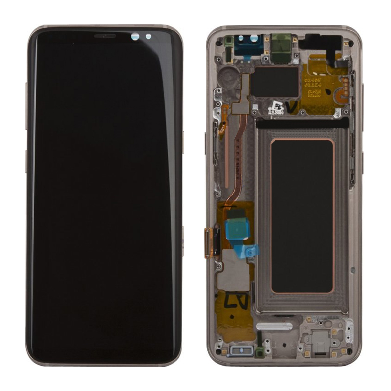 Дисплей Samsung G955FD Galaxy S8+/ S8 Plus в сборе с тачскрином и рамкой, Золото (OR100%)
