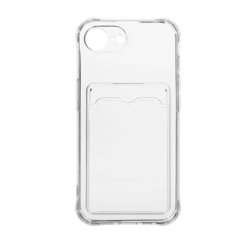 Чехол силиконовый с картхолдером iPhone 16E / 4SE (6,1), прозрачный