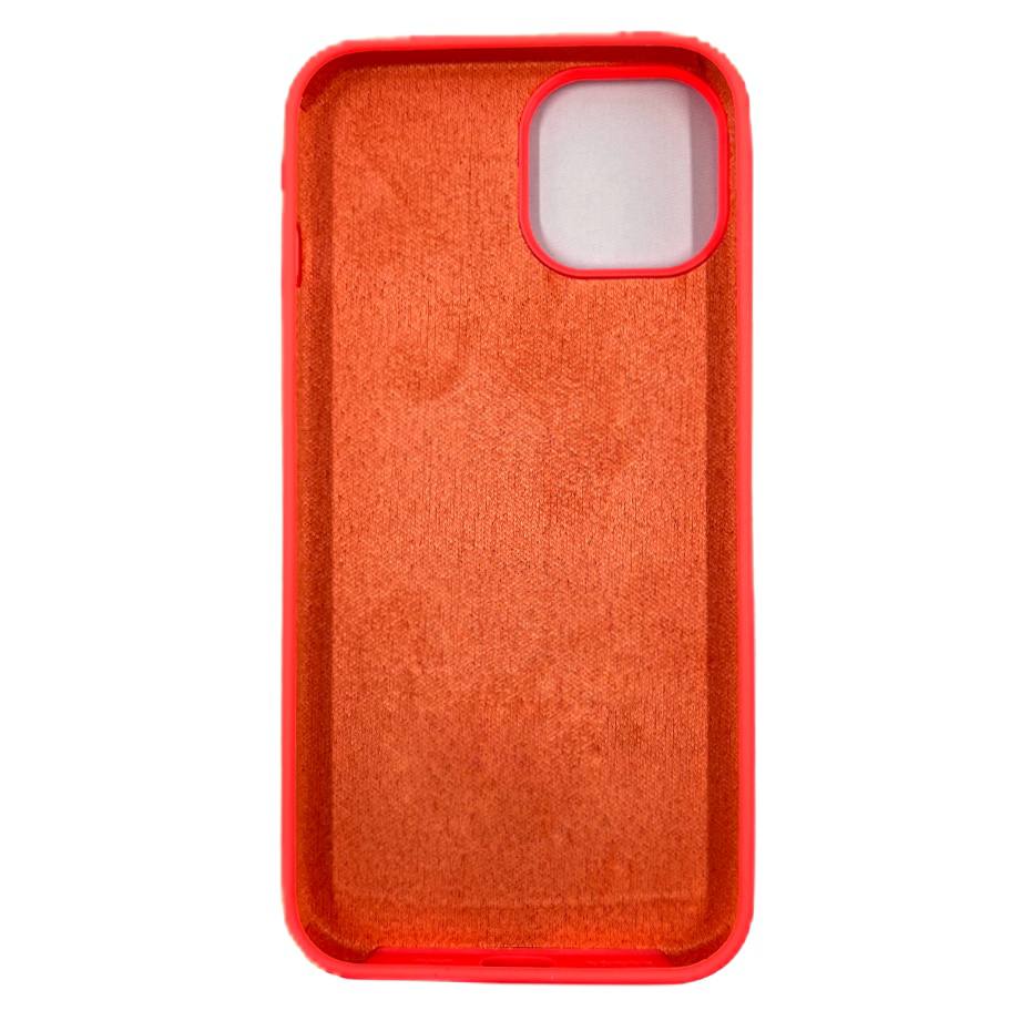 Чехол силиконовый гладкий Soft Touch iPhone 14, ярко-розовый №29 (закрытый низ)