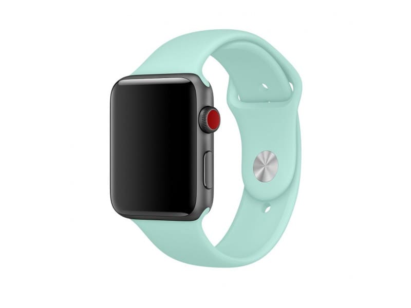 Ремешок силиконовый для Apple Watch 42/ 44 мм Sport Band, бирюзово-зеленый