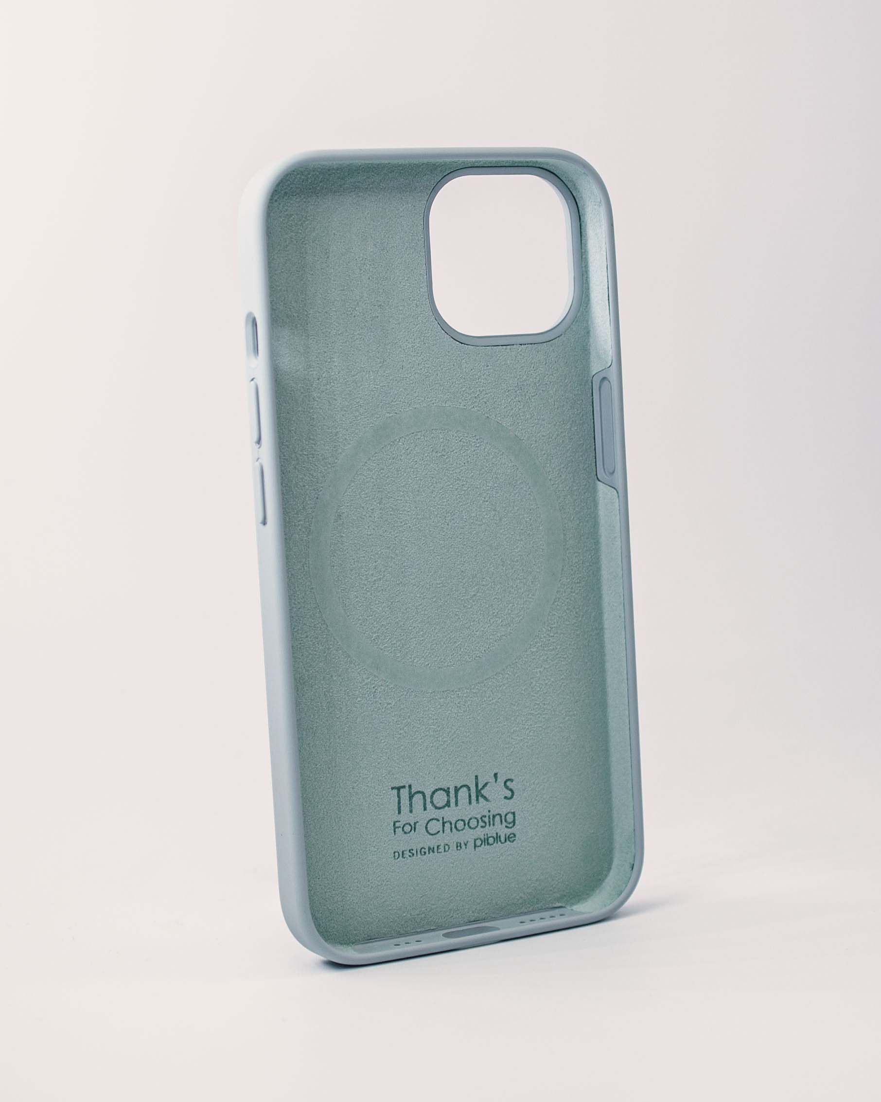 Чехол Piblue iPhone 14 Silicone MagSafe, голубой