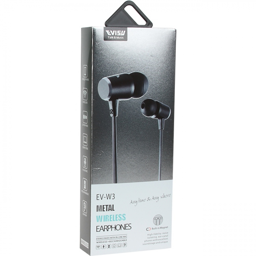 Наушники проводные EVISU EV-W3 Bluetooth, белые