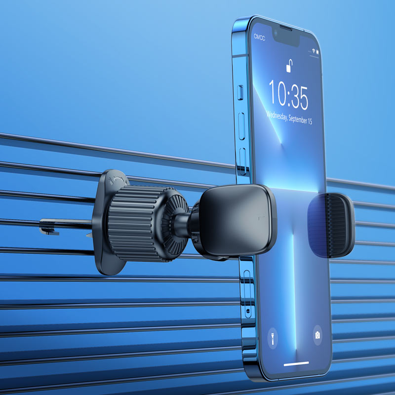 Держатель автомобильный HOCO CA110 Pull clip air outlet car holder, серый