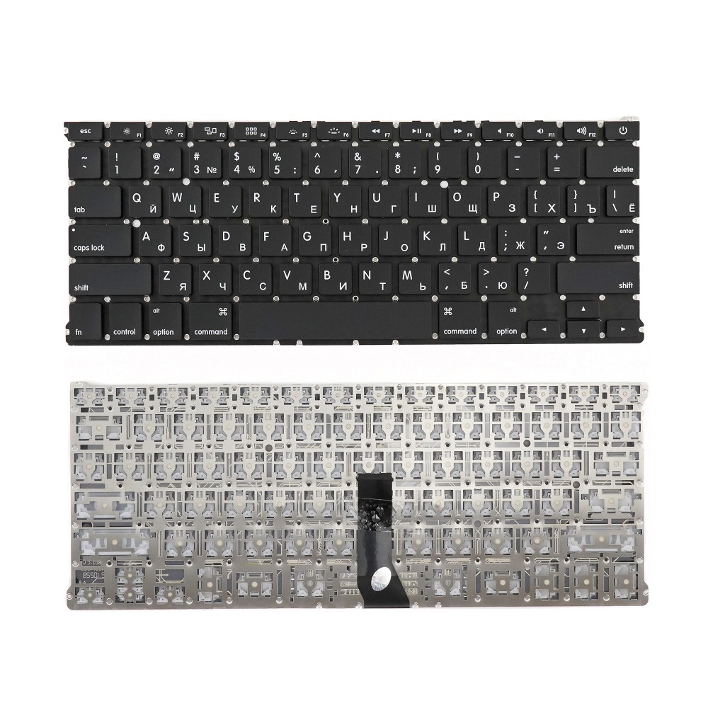 Клавиатура для ноутбука MacBook Air 13" A1369/A1466 (2011-2017) Прямой Enter (ANSI) RUS (Org)