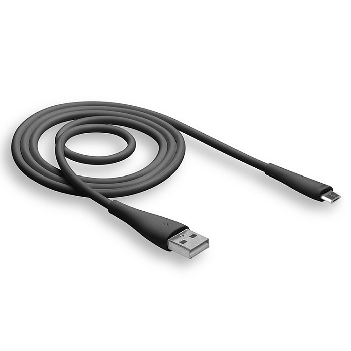 USB кабель micro WALKER C305, 2.1А,  QC, (100см), черный