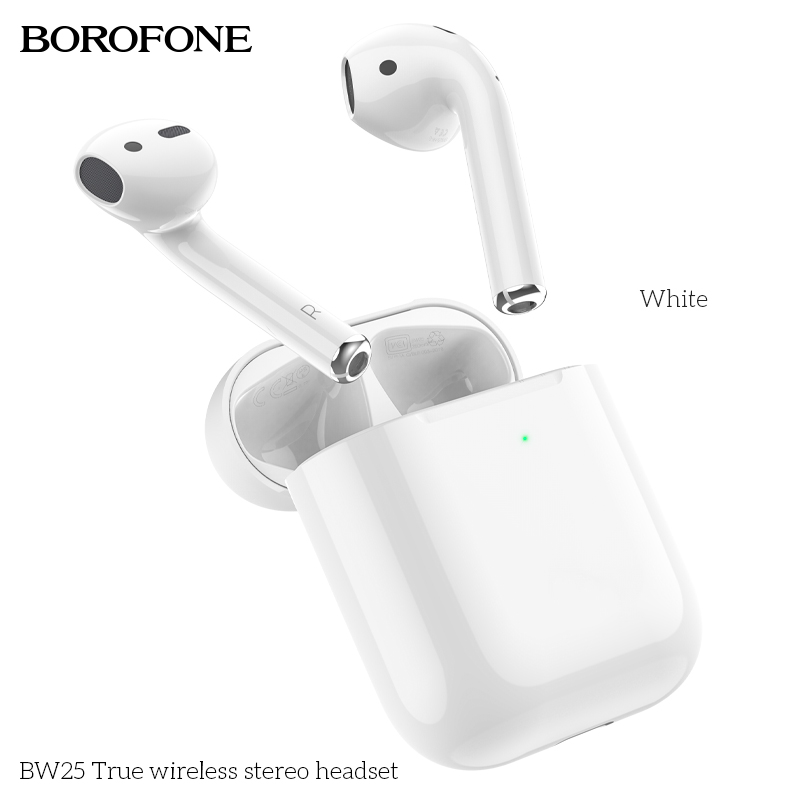 Беспроводные наушники BOROFONE BW25 True Wireless Bluetooth Earphone, белые