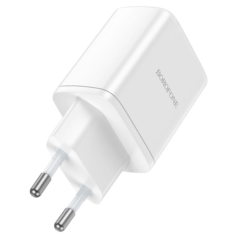 Сетевой адаптер BOROFONE BN9 Reacher (2 Type-C, 35W) без кабеля, белый