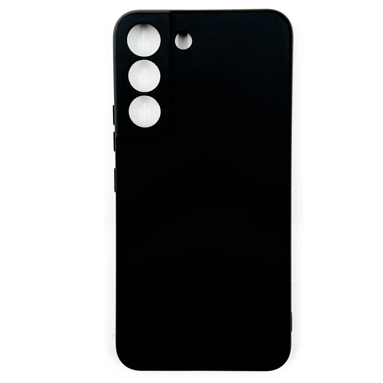 Чехол силиконовый матовый Samsung S22, черный