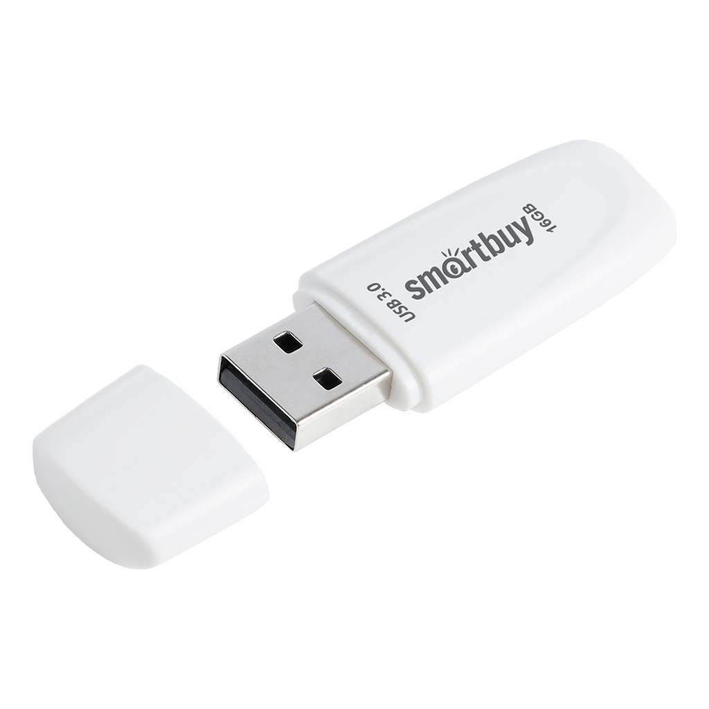 UFD флеш-накопитель Smartbuy 16 GB USB 3.0 Scout, белый