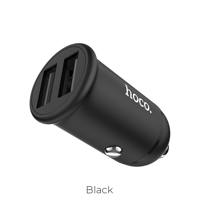 Автомобильный адаптер HOCO Z30 2USB (3100mAh), черный