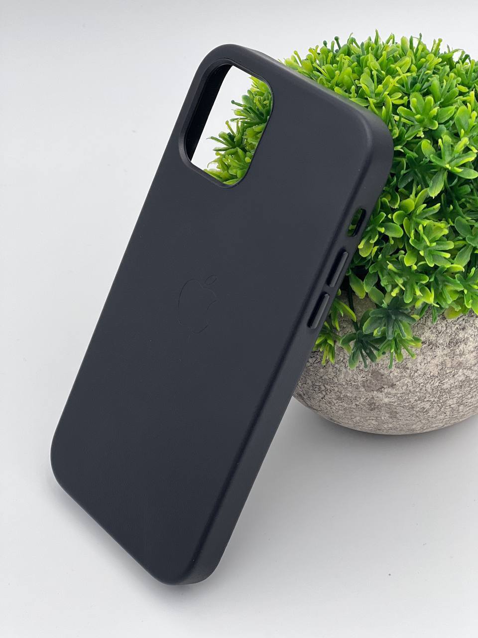 Чехол Leather Case MagSafe iPhone 13, с анимацией, экокожа, черный