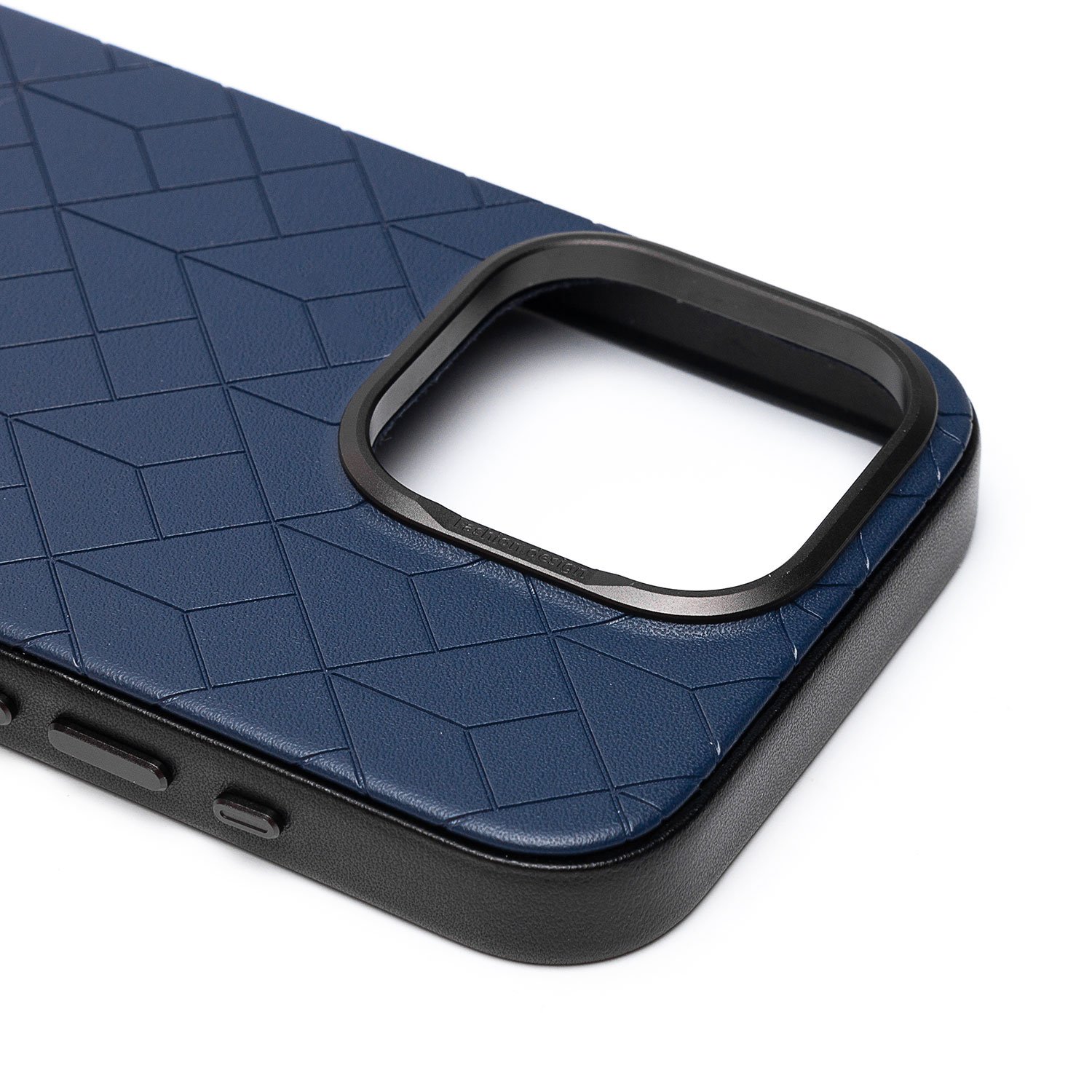 Чехол SM089 экокожа MagSafe iPhone 15 Pro, синий