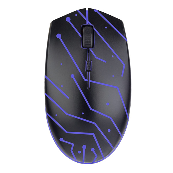 Мышь компьютерная проводная Perfeo Maze Game Design с RGB подсветкой, черная