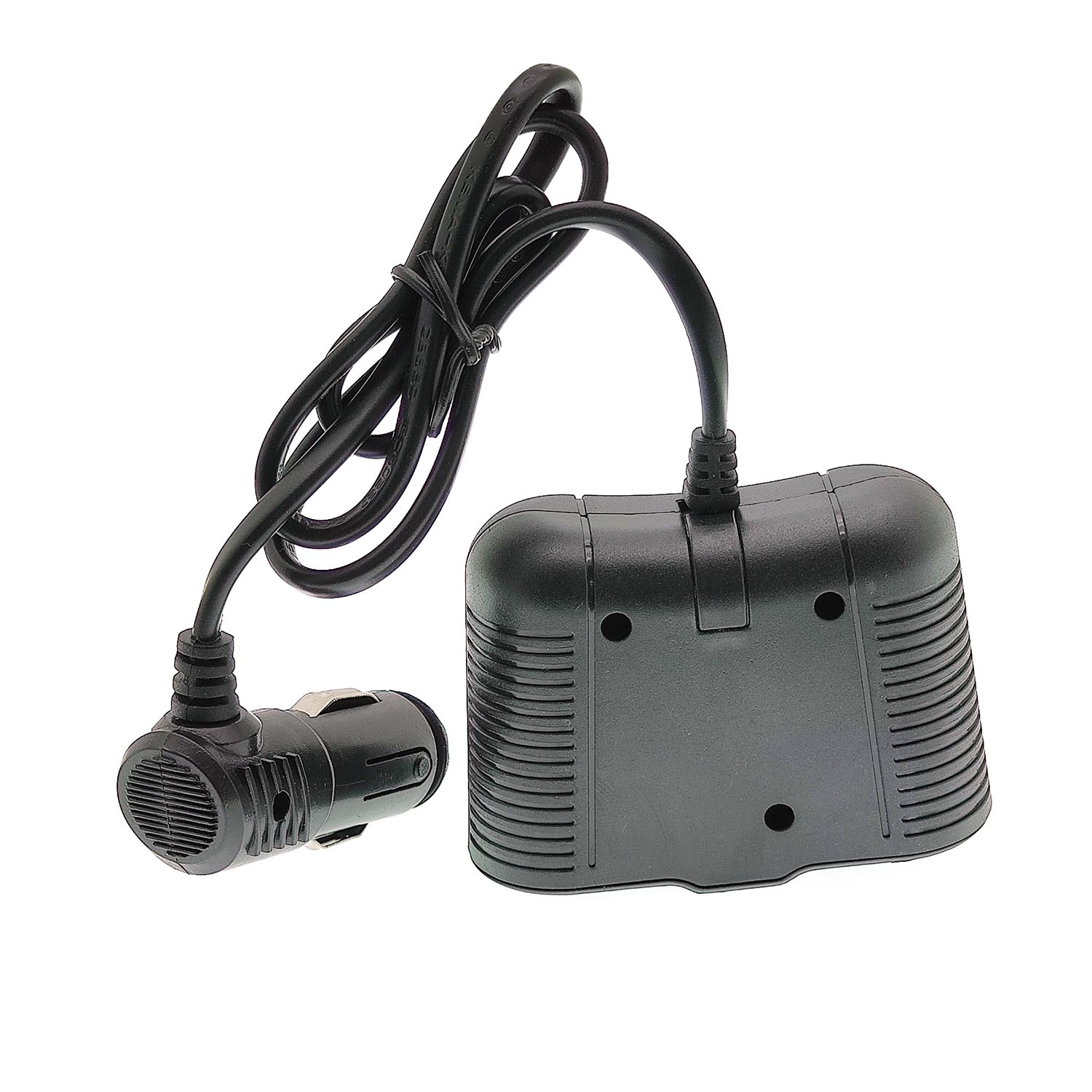 Разветвитель розетки автоприкуривателя OLESSON 1645 (2 гнезда, 1 USB, 100W) на проводе, черный