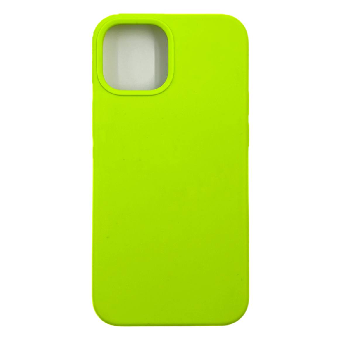 Чехол силиконовый гладкий Soft Touch iPhone 13 mini, салатовый (закрытый низ)