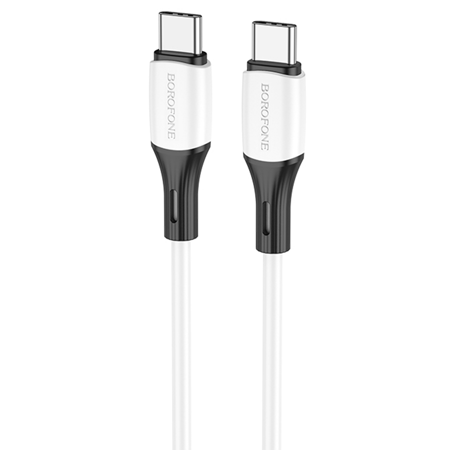 USB-C кабель BOROFONE BX79 Silicone 60W Type-C to Type-C (100см), белый