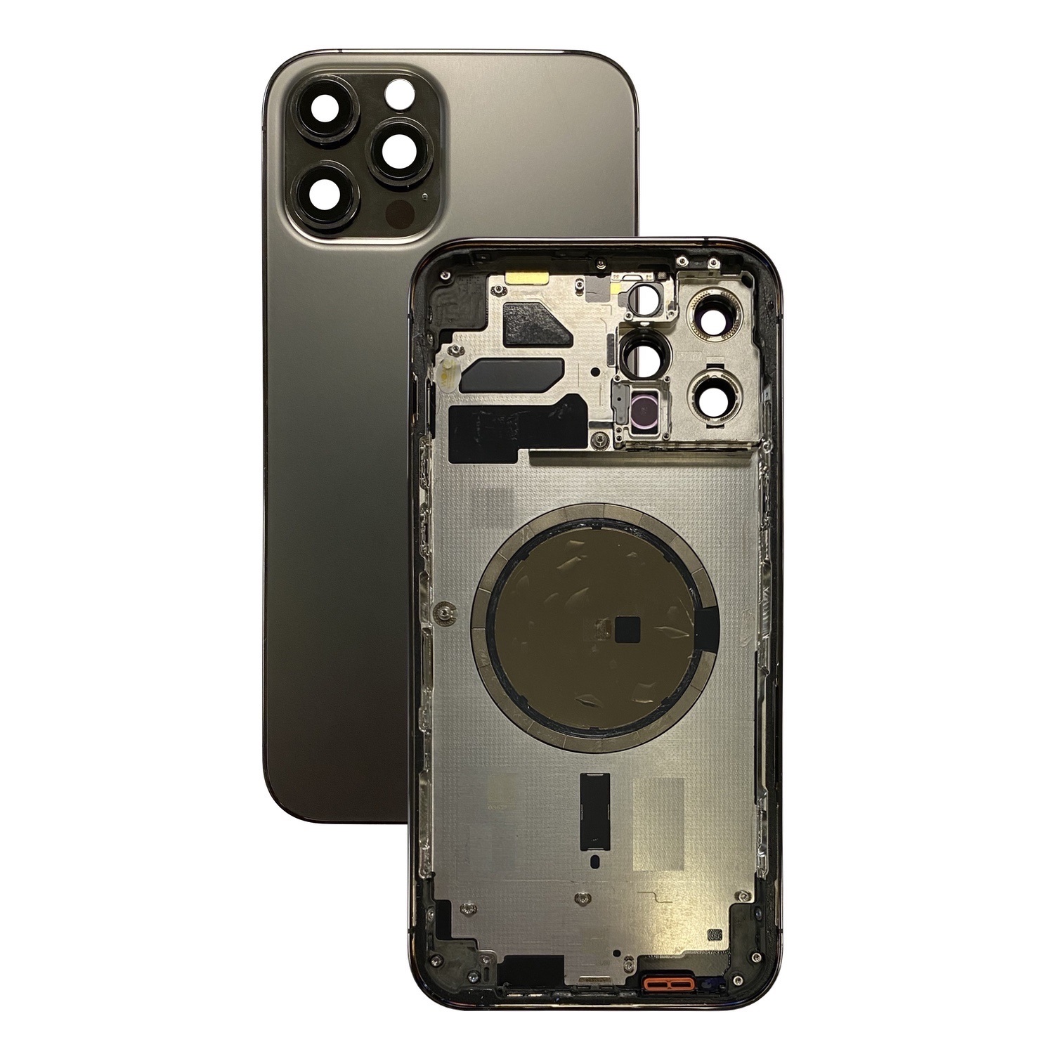 Задняя крышка/ Корпус iPhone 12 Pro в сборе с рамкой, черный (CE)
