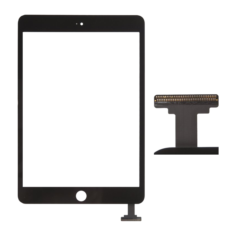 Тачскрин iPad Mini 3 с коннектором+скотчем (A1599/ A1600) Черный (Org)