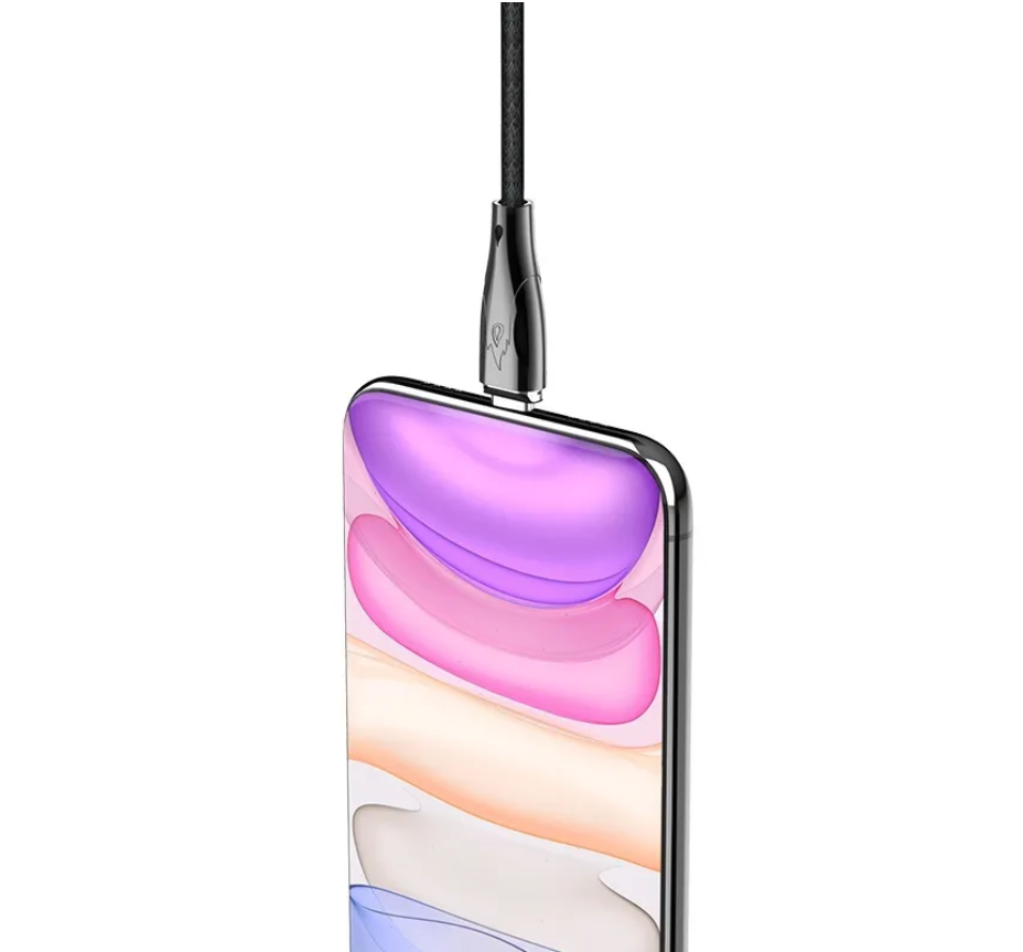 USB кабель Lightning HOCO U75 Blaze Magnetic (120см. 3.0A), черный