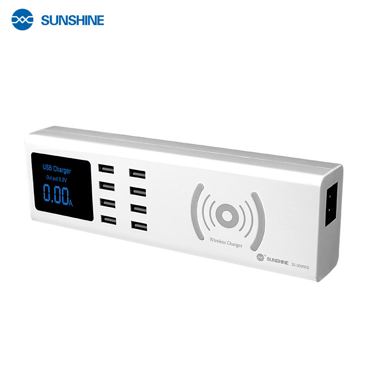 Источник питания Sunshine SS-309WD (8 портов USB + беспроводная зарядка)
