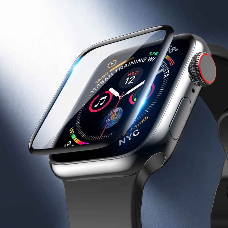 Защитное стекло Apple Watch 4/ 5/ 6/ SE 44 мм 3D HOCO A30, черное