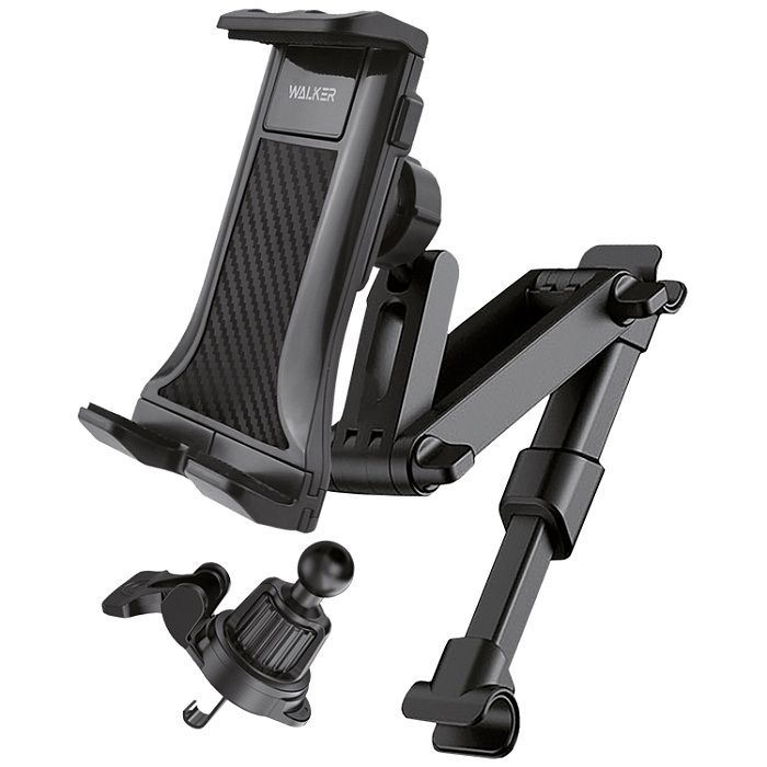 Держатель автомобильный WALKER CX-025 TAB с 2 креплениями, черный
