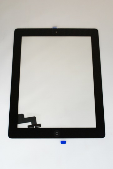 Тачскрин iPad 2 с кнопкой Home (A1395/ A1396/ A1397), Черный (Org)