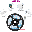 Фито-лента Огонек OG-LDL37 USB (3м, IP65) розовая