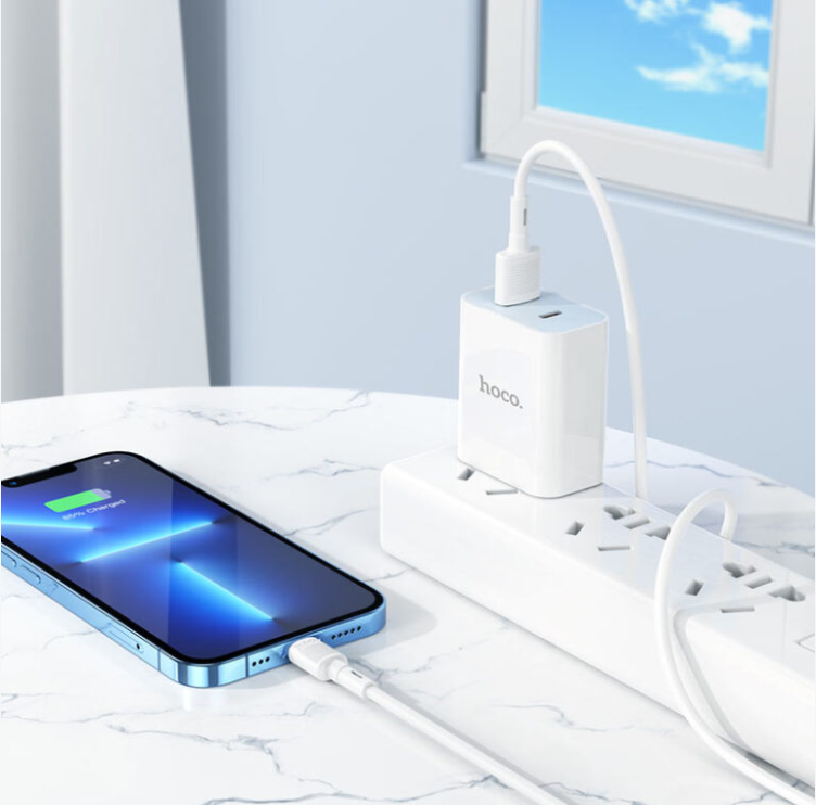 USB кабель Lightning HOCO X83 Victory (100см. 2.4A), белый