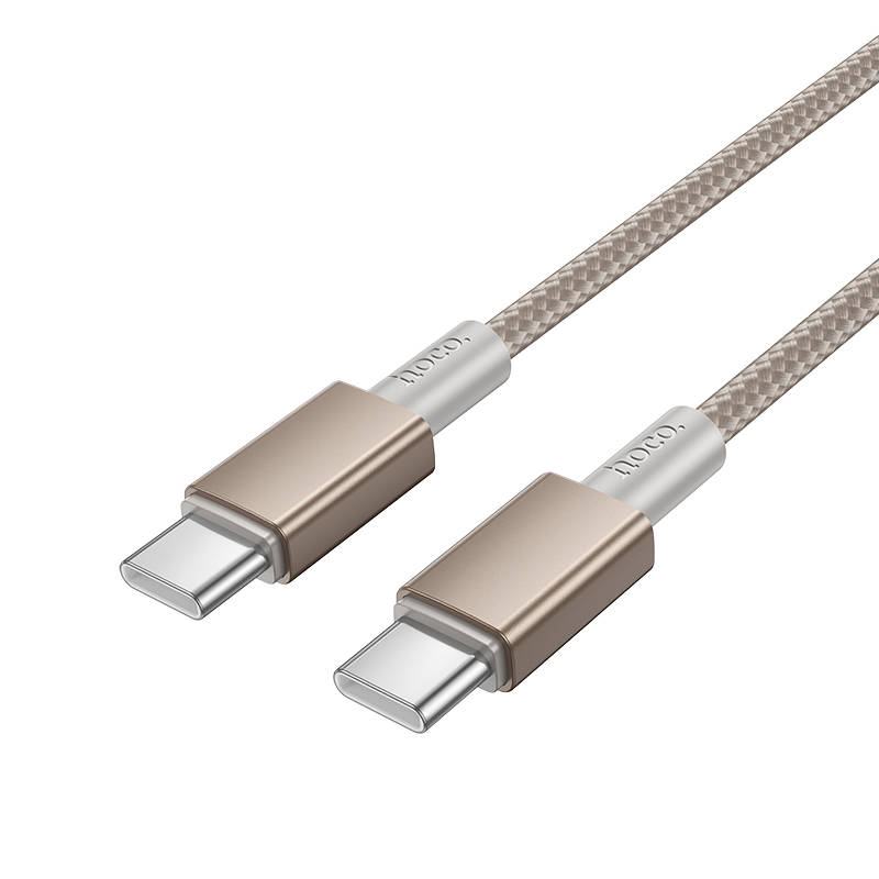 USB-C кабель HOCO X119 Type-С to Type-С "Energy" PD 60W (3A, 1м), нейлон, золотой