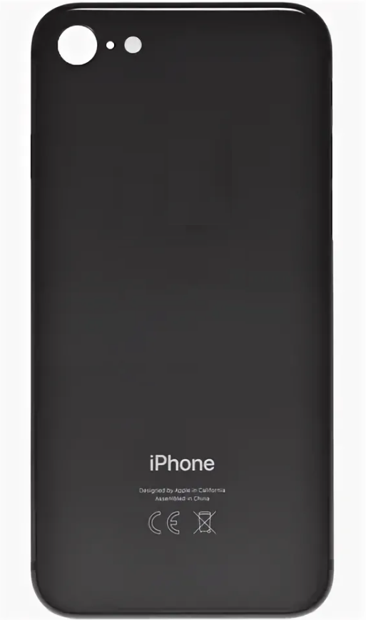 Задняя крышка iPhone 8 стеклянная, легкая установка, черный (CE)