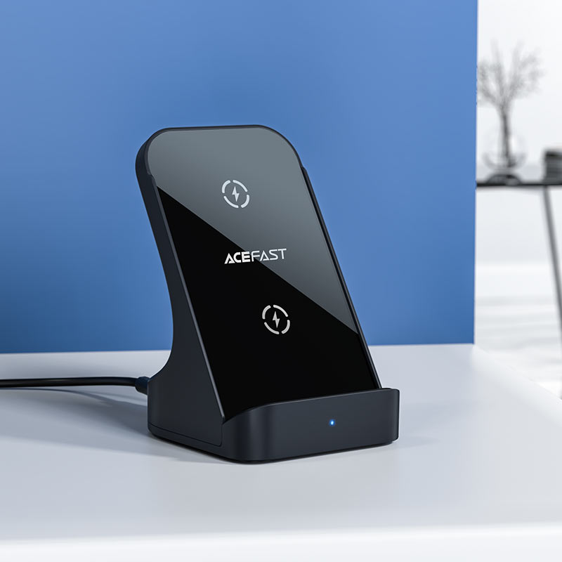 Беспроводное зарядное устройство ACEFAST E14 Fast Wireless Charger Desktop Holder, серый