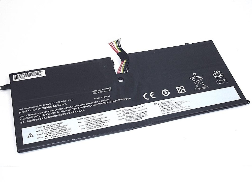 АКБ для ноутбука Lenovo ThinkPad X1 (45N1070-4S1P) 14.8V 3200mAh (OEM) черная