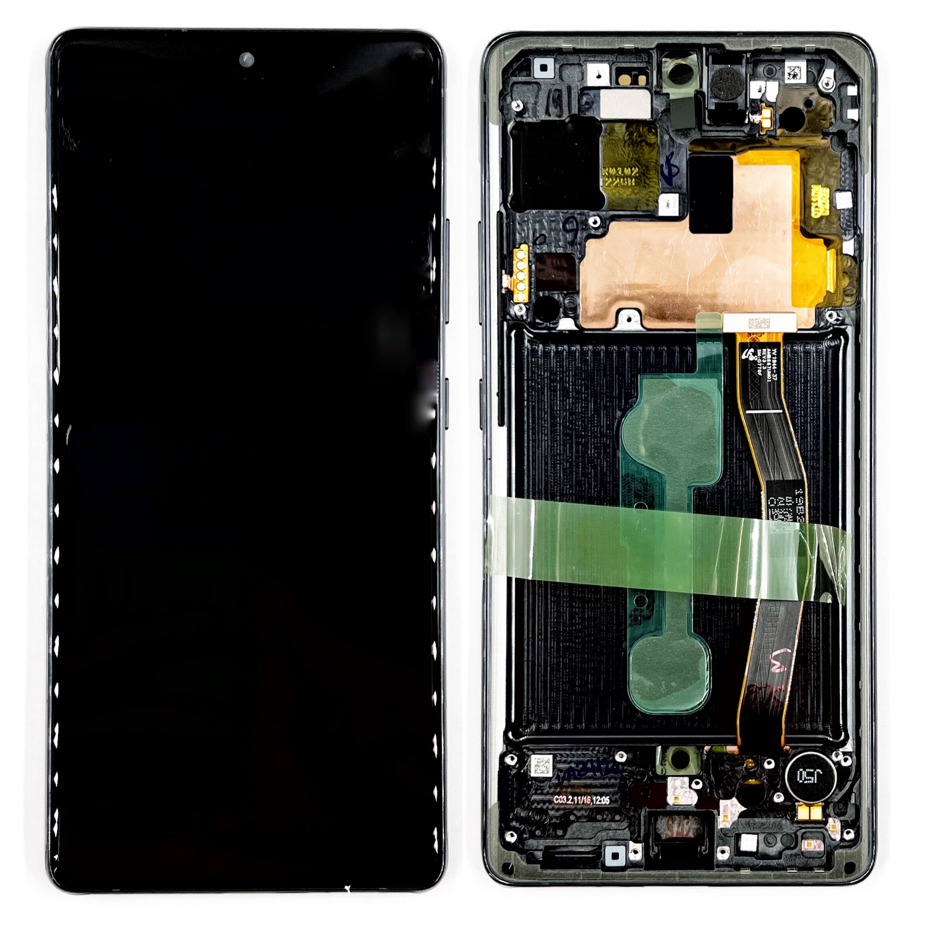 Дисплей Samsung G770F Galaxy S10 Lite в сборе с тачскрином и рамкой, Черный (OR100%)