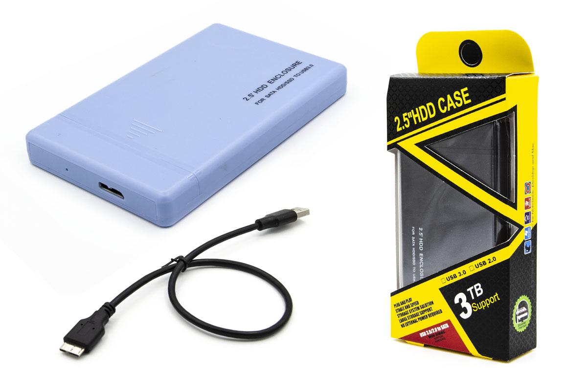 Кейс USB3.0 S840_Blue для HDD / SSD SATA 2.5'' пластиковый быстросъемный