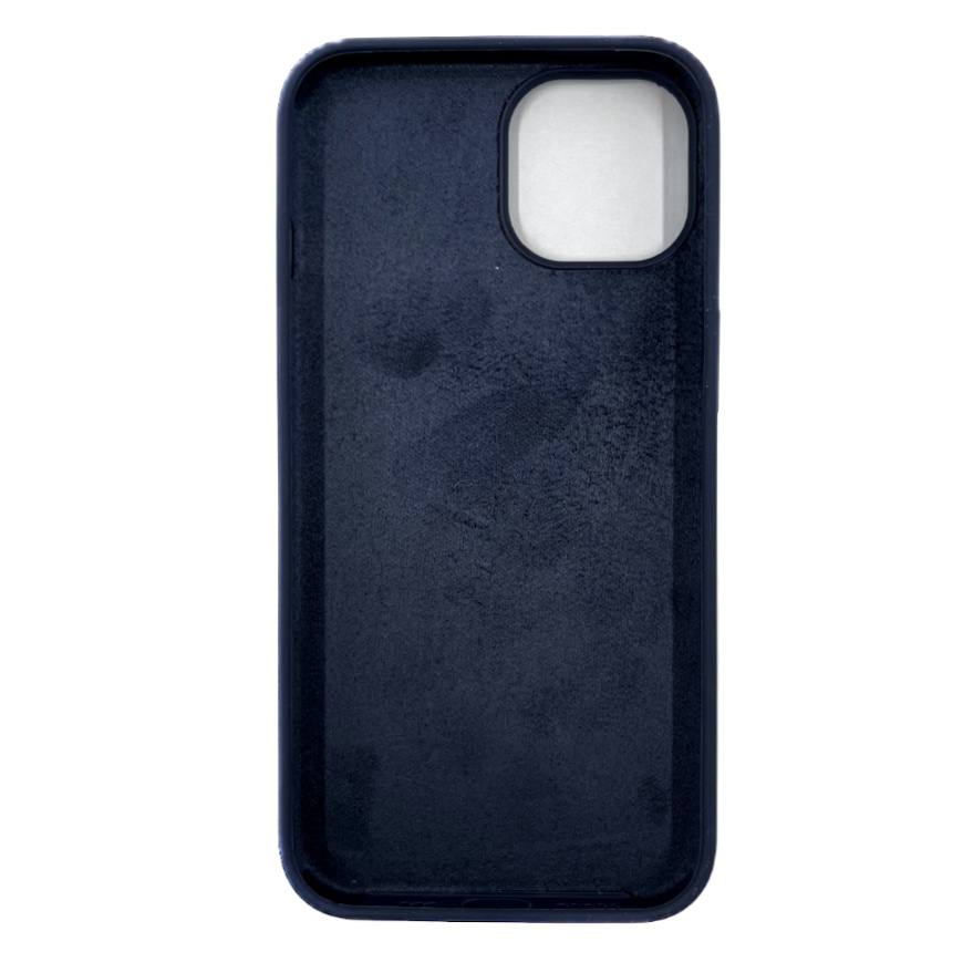 Чехол силиконовый гладкий Soft Touch iPhone 14, темно-синий №8 (закрытый низ)