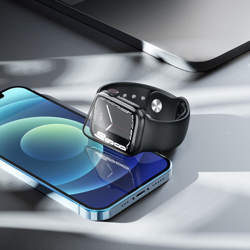 Защитное стекло Apple Watch 4/ 5/ 6/ SE 44 мм 3D HOCO A30, черное