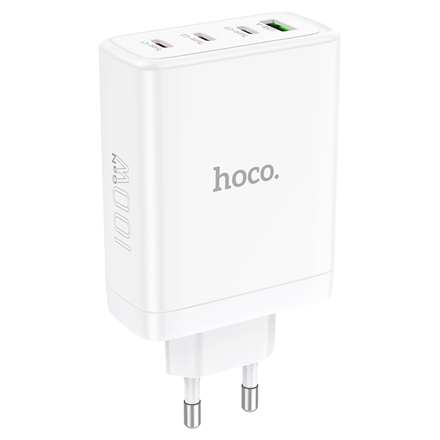 Сетевой адаптер HOCO N31 Leader PD100W four-port (3C1A) fast charger, белый