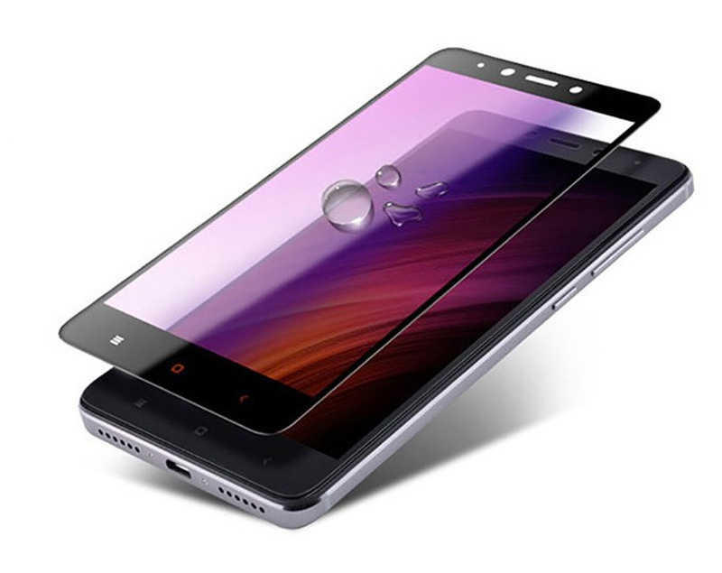 Защитное стекло Xiaomi Redmi Note 4X, черное (тех упаковка)