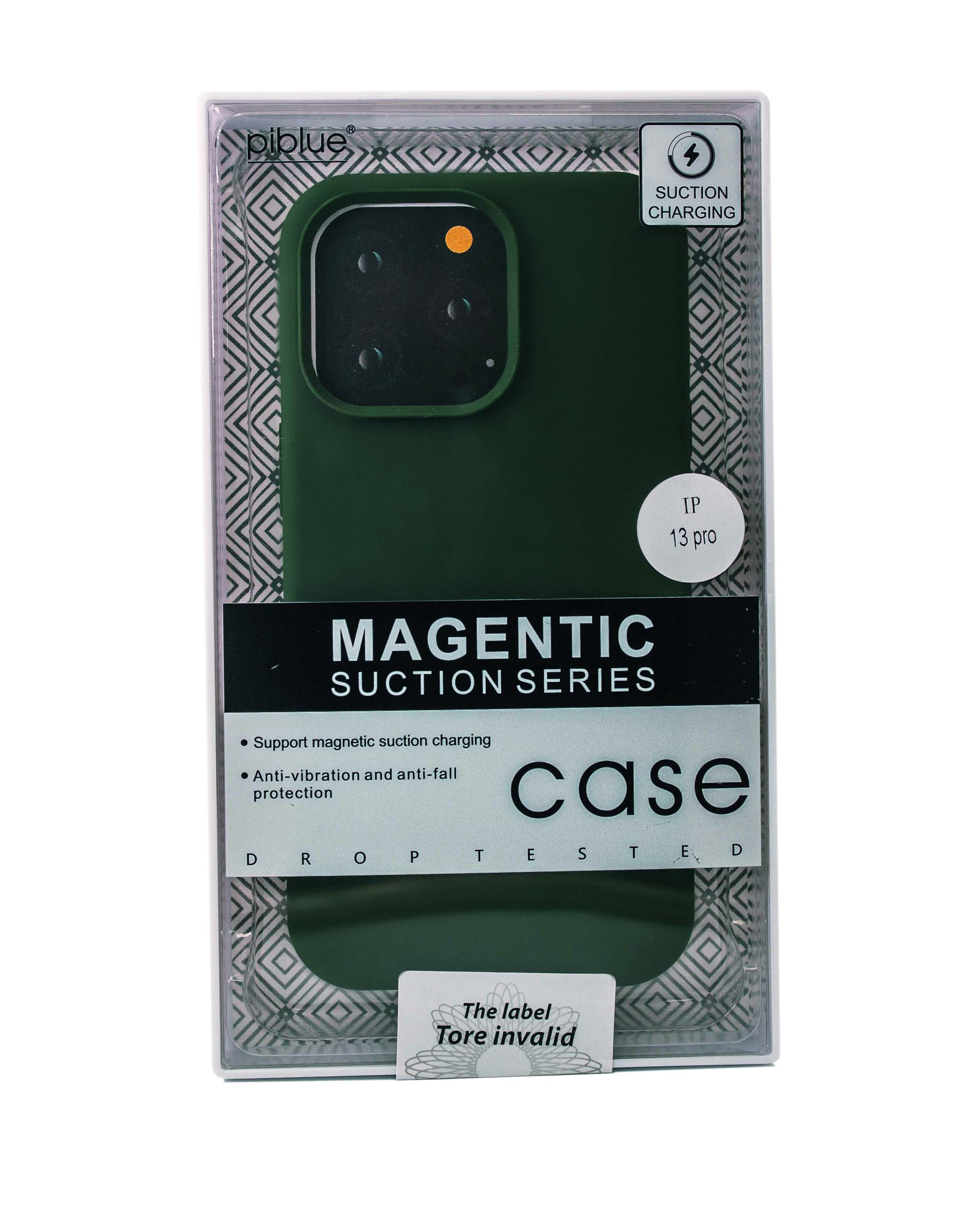 Чехол Piblue iPhone 13 Pro Silicone MagSafe, зеленый
