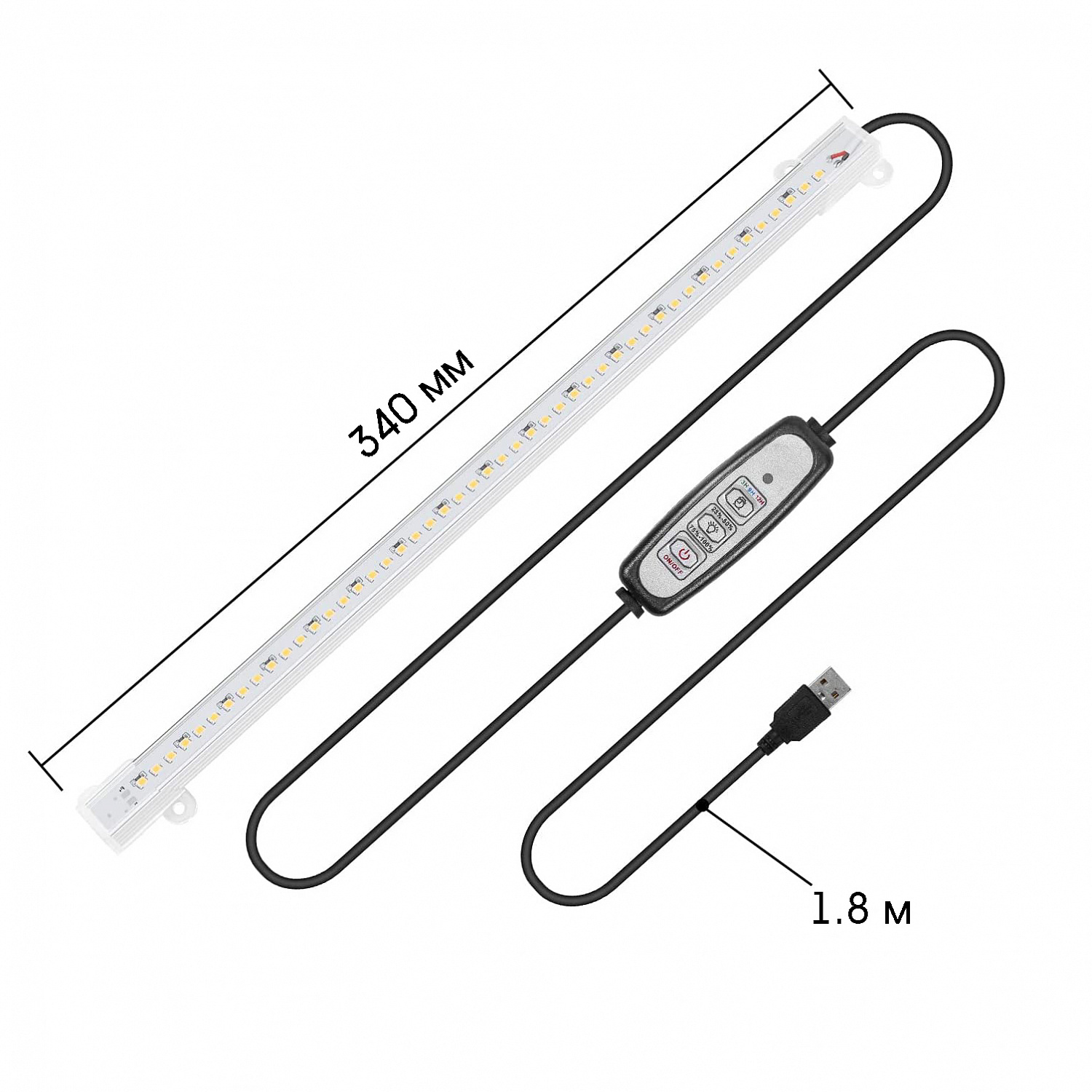 Фито-лампа Огонек OG-LDP17 (10Вт, USB) желтая