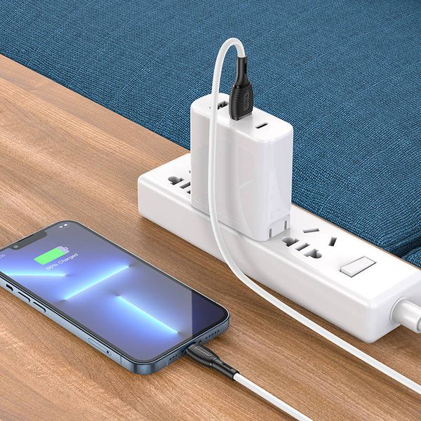 USB кабель Lightning BOROFONE BX86 Advantage (100см. 2.4A), белый