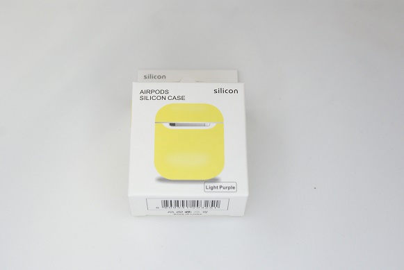 Чехол-бокс для Apple Airpods силиконовый, желтый №6