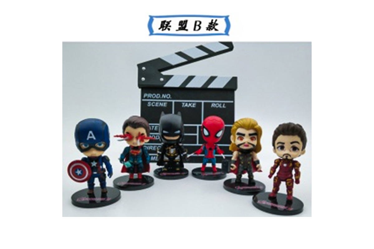 Набор аниме фигурок из 6-и штук набор В "Супер герои" (9 см.)