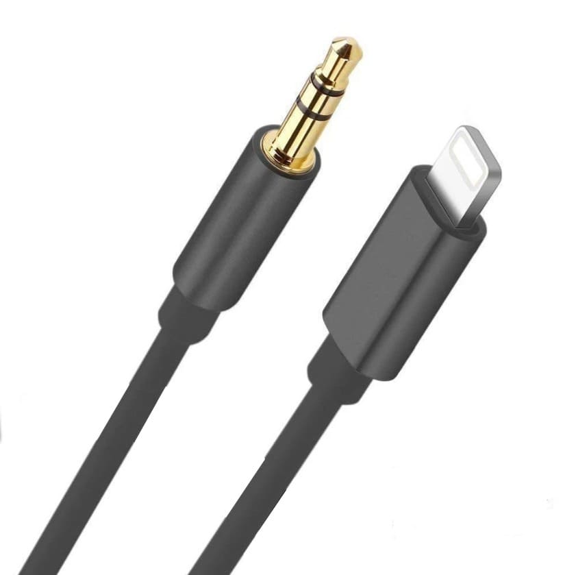 Адаптер для проводной гарнитуры Lightning вход на AUX (3.5mm jack) (JH-023) черный