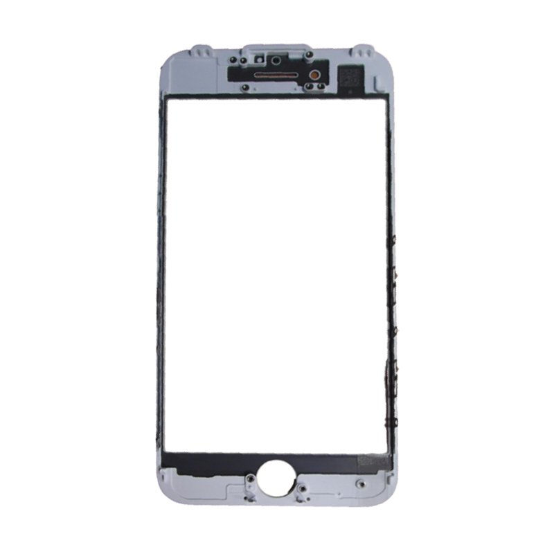 Стекло дисплея для переклейки iPhone 6S в рамке, с OCA пленкой и поляризованной пленкой, белое